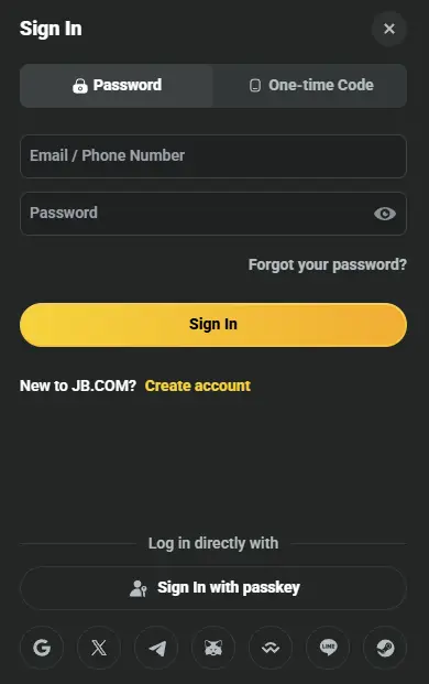 Login to JВ Casino from your phone