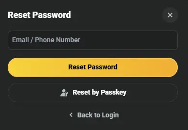 Resetting your password at JB Casino